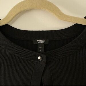Black, ribbed cardigan